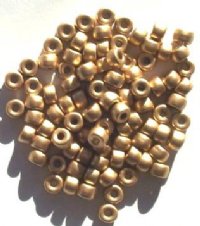 100 4x6mm Crow Beads Matte Gold 